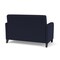 Lesro Siena Lounge Reception Loveseat, Black, OH Navy Upholstery SN1501 - alternate 2